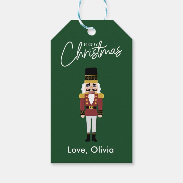 Merry Christmas Nutcracker Gift tag Custom (Front)