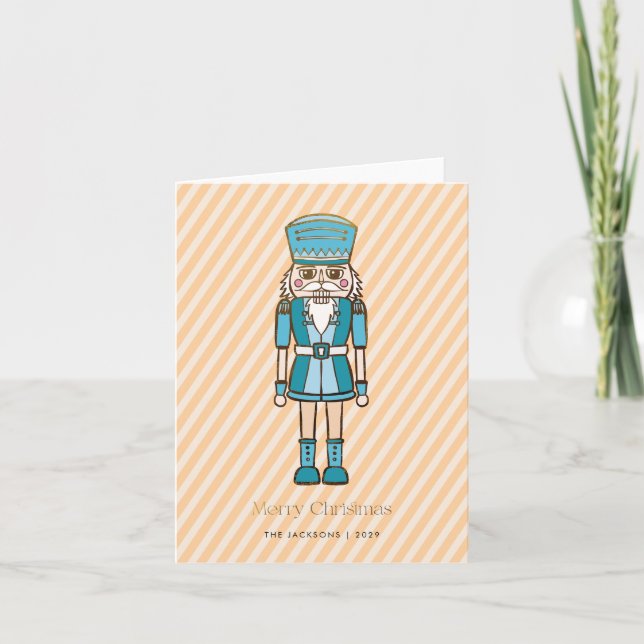 Merry Christmas Nutcracker Holiday Card (Front)