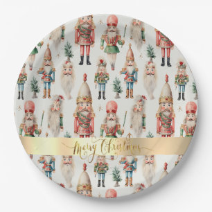 Merry Christmas Nutcracker Holiday Paper Plate