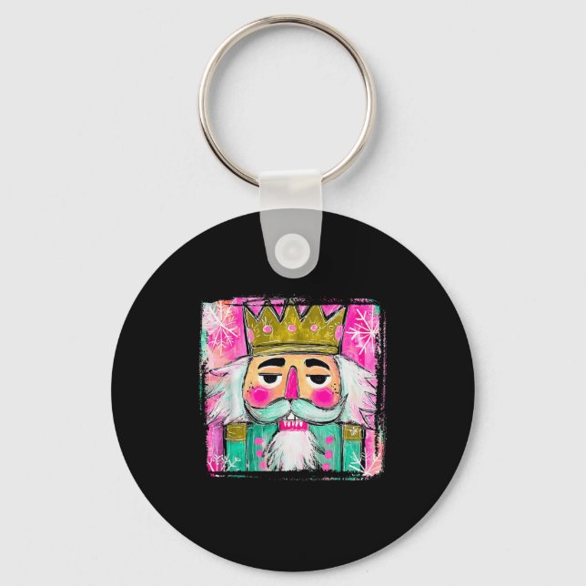 Merry Christmas Nutcracker Men Women Kids Xmas Paj Key Ring (Front)