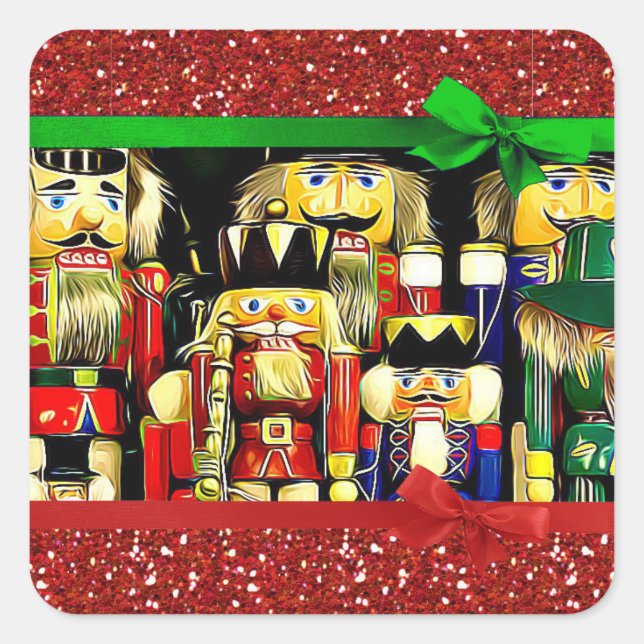 Merry Christmas Nutcracker Stickers (Front)