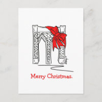 Merry Christmas NYC Brooklyn Bridge New York City
