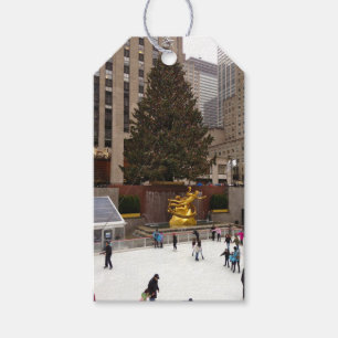 Merry Christmas NYC Rockefeller Centre Ice Rink Gift Tags