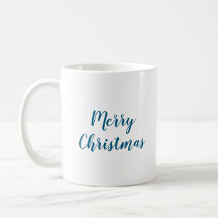 Merry Christmas Ocean Blue Coffee Mug