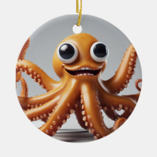 Merry Christmas Octopus Ornament