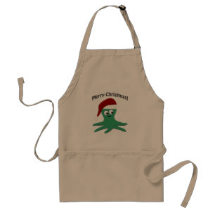 Merry Christmas Octopus Standard Apron