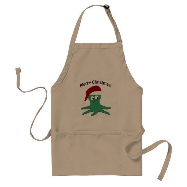 Merry Christmas Octopus Standard Apron (Front)