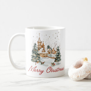 Merry Christmas Old Vintage Christmas Illustration Coffee Mug