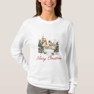 Merry Christmas Old Vintage Christmas Illustration T-Shirt