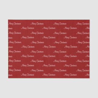 Merry Christmas on Red Tissue Paper