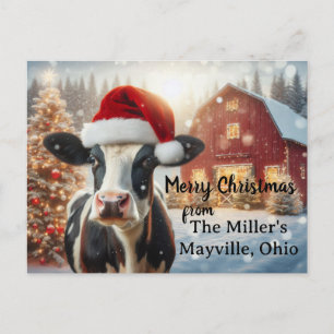 Merry Christmas on the farm  Postcard