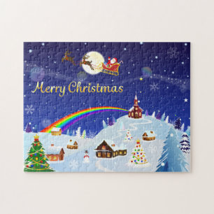 Merry Christmas on the Full Moon Jigsaw Puzzle