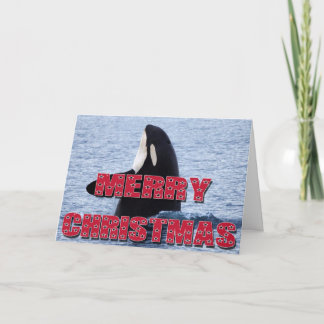 Merry Christmas Orca Whale Spy Hop Holiday Gifts