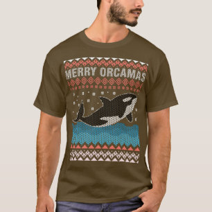 Merry Christmas Orca Whale Ugly Christmas as Boy a T-Shirt