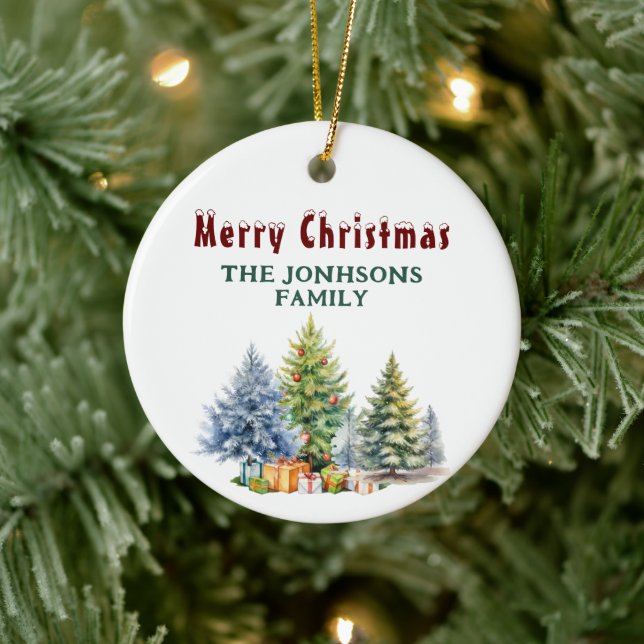 Merry Christmas Ornament (Tree)