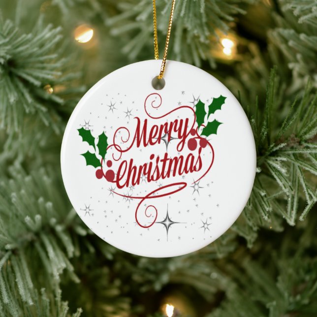 Merry Christmas Ornament (Tree)