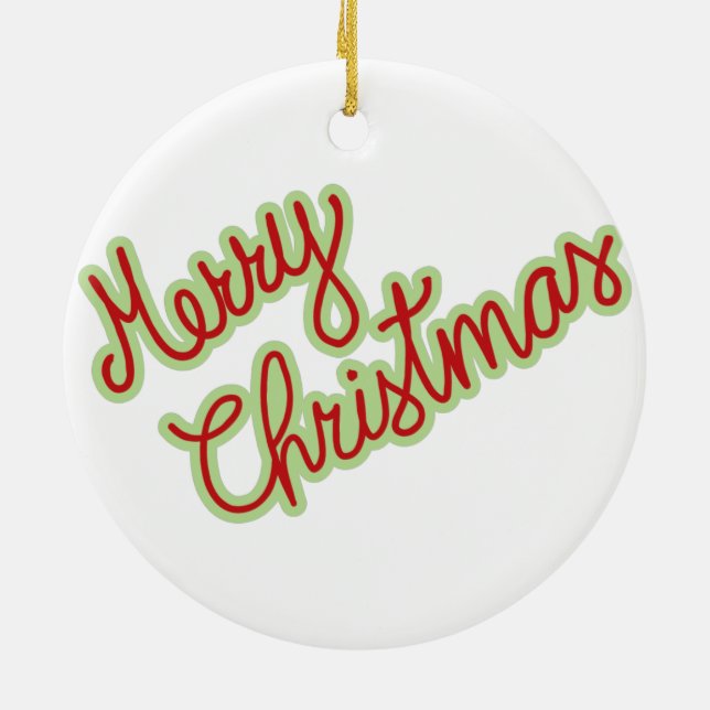 Merry Christmas Ornament (Back)