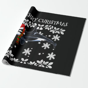 Merry Christmas Ornament Orca Killer Whale Wrapping Paper