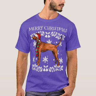 Merry Christmas Ornament Redbone Coonhound Xmas Sa T-Shirt