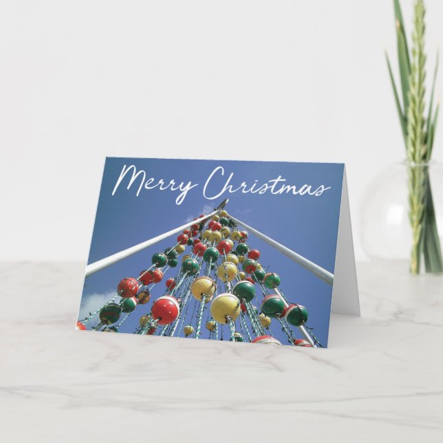 Merry Christmas - Ornament Tree Card (Front)