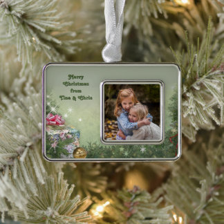 Merry Christmas Ornament with your Photo& Text