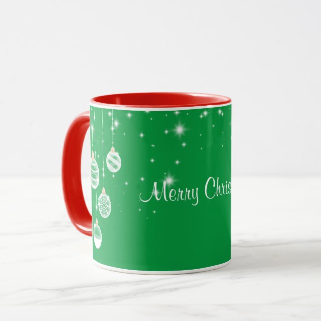 Merry Christmas, Ornamental Design, Mug (Front Left)