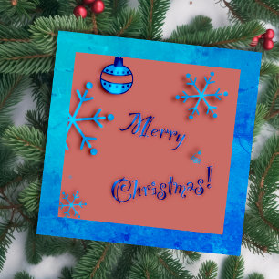 Merry Christmas , ornaments and snow crystals