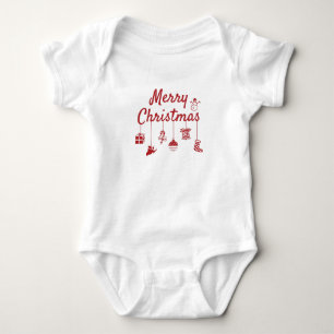 Merry Christmas Ornaments Baby Bodysuit