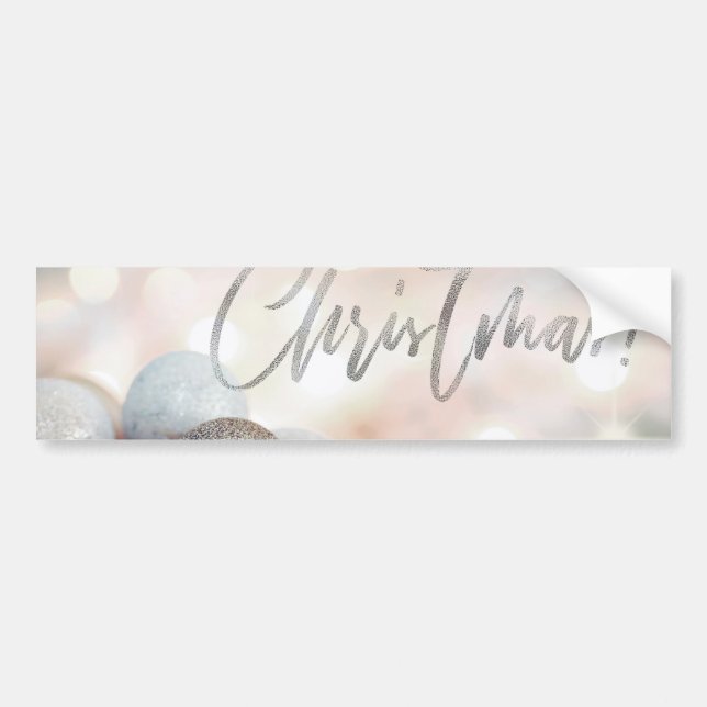 Merry Christmas Ornaments Bumper Sticker (Front)