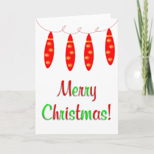 Merry Christmas Ornaments Card