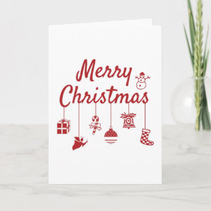 Merry Christmas Ornaments Card