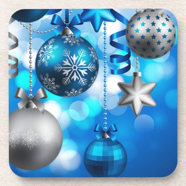 Merry Christmas Ornaments Coaster (Front)