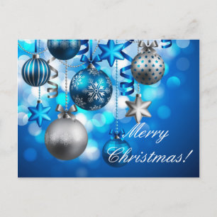 Merry Christmas Ornaments Holiday Postcard