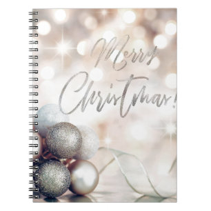 Merry Christmas Ornaments Notebook