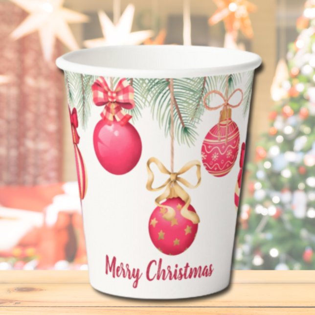 Merry Christmas Ornaments Paper Cups (Creator Uploaded)