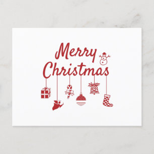 Merry Christmas Ornaments Postcard