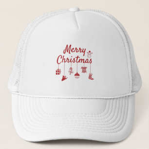Merry Christmas Ornaments Trucker Hat