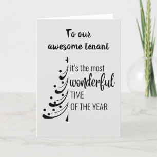 MERRY CHRISTMAS **OUR AWESOME TENANT** HOLIDAY CARD