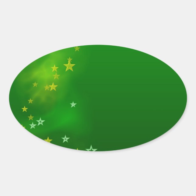 Merry Christmas Oval Sticker (Front)