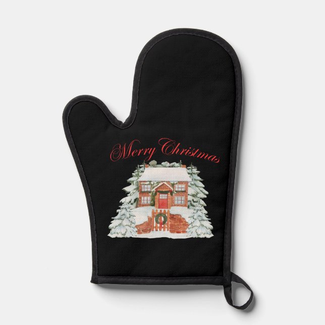 Merry Christmas Oven Mitt (Front)