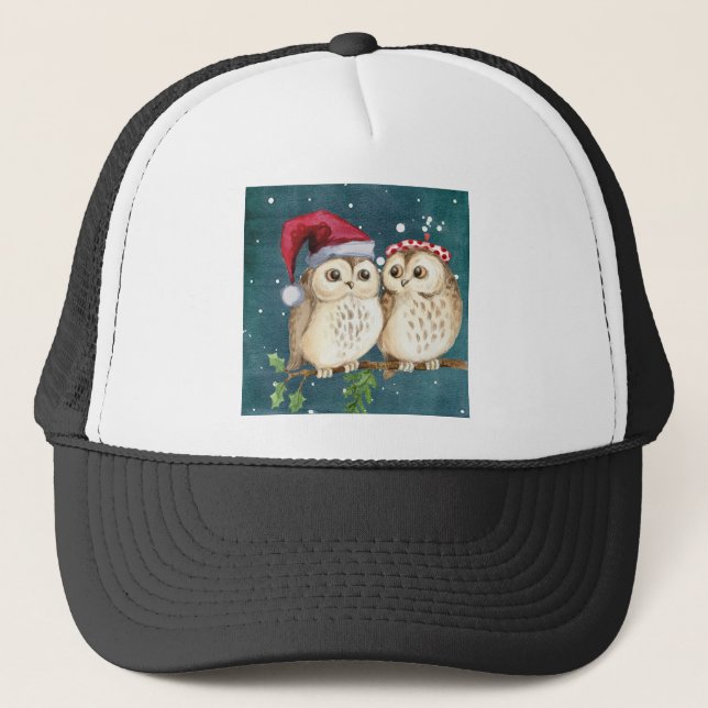 Merry-christmas Owls Trucker Hat (Front)