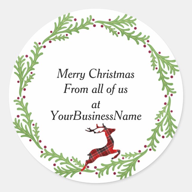 Merry Christmas packaging sticker (Front)