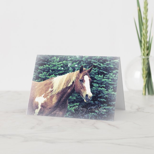 Merry Christmas Paint Mare Holiday Card (Front)