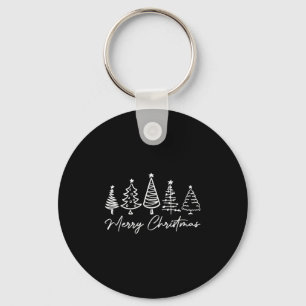 Merry Christmas Pajamas Family Matching Xmas Tree  Key Ring
