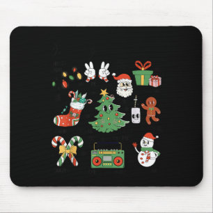 Merry Christmas Pajamas Family Matching Xmas Tree  Mouse Mat