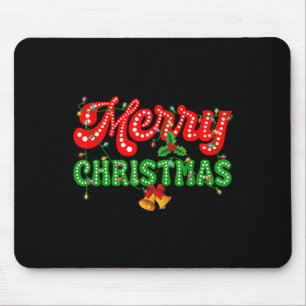 Merry Christmas Pajamas Family Matching Xmas Tree Mouse Mat