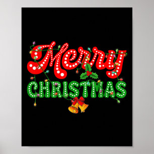 Merry Christmas Pajamas Family Matching Xmas Tree Poster