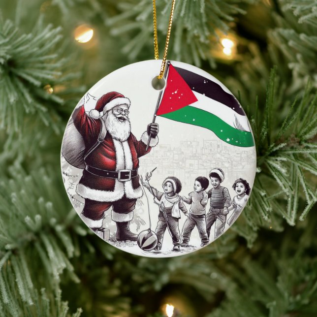 Merry Christmas, Palestine: Just Cause Unity Ornam Ceramic Tree Decoration (Tree)