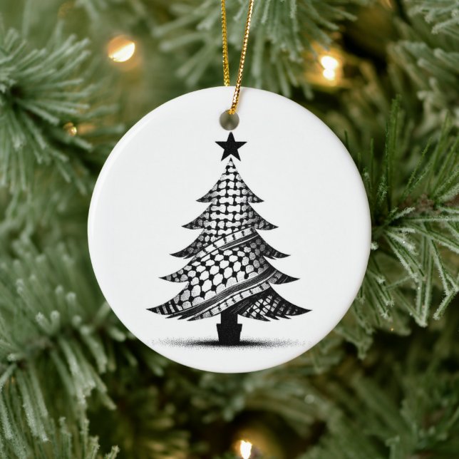 Merry Christmas, Palestine: Just Cause Unity Ornam Ceramic Tree Decoration (Tree)