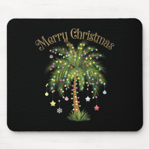 Merry Christmas Palm Tree Light Hawaiian Trocal Ch Mouse Mat